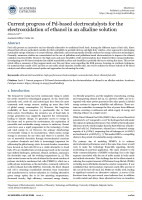 Current progress of Pd-based electrocatalysts for the electrooxidation of ethanol in an alkaline solution